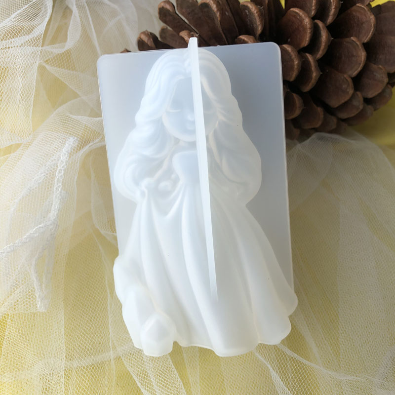 Soap Making Home - 3D Schattige Prinses Siliconen Kaars Schimmel