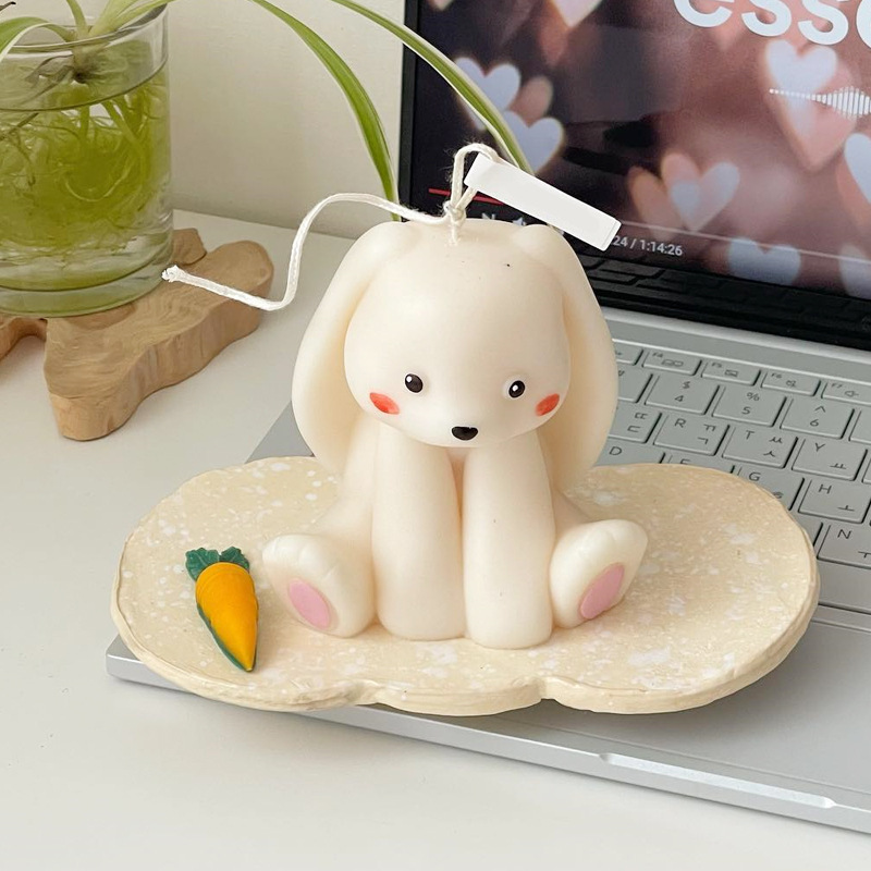 Soap Making Home - Zittend Konijn Siliconen Kaarsvorm 3d Schattig