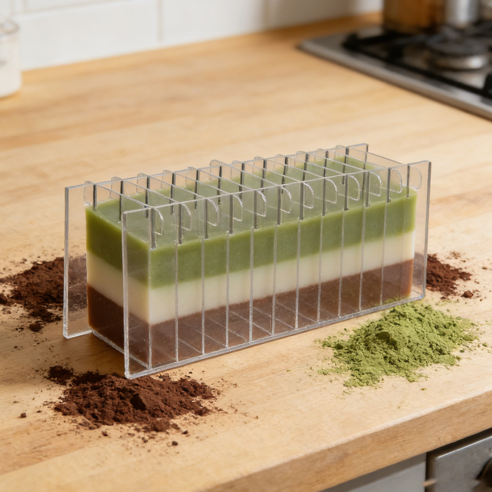 Soap Making Process - Acryl zeepverdelerbord voor siliconen mal, transparant,