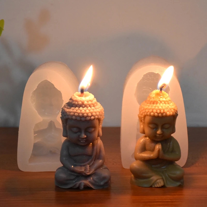 Soap Making Process - 3D Boeddha Siliconen Kaars Schimmel Meditatie