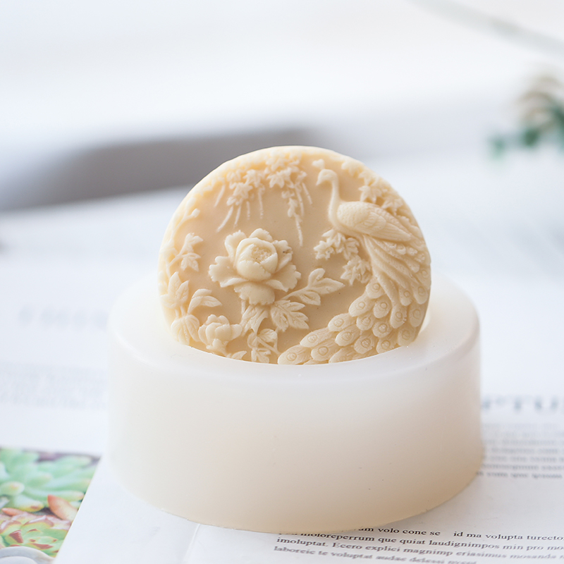 Soap Making Things - Pauw Bloem Patroon Siliconen Zeep Mal