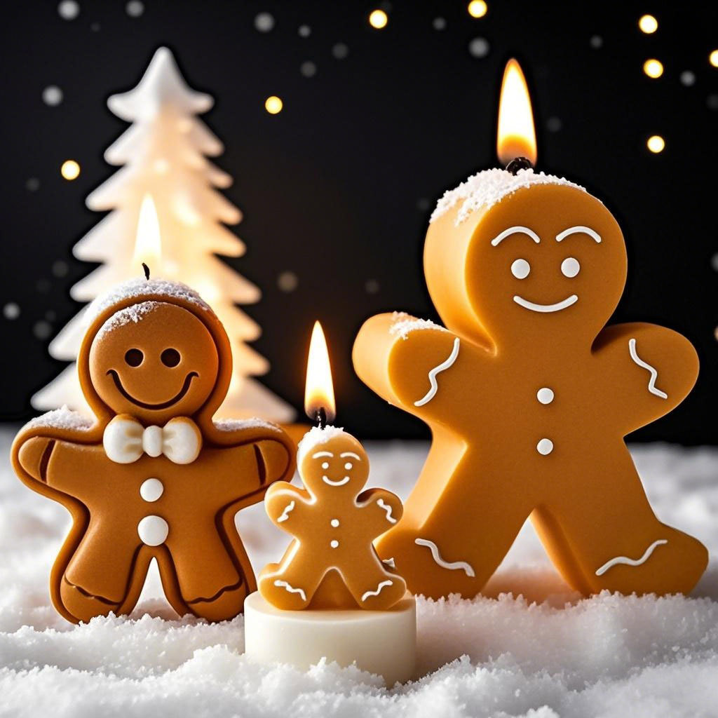 Soap Making Things - DIY Cartoon Gingerbread Man Siliconen Kaars