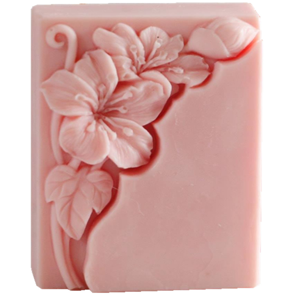 Mooie bloemenzeep mal rechthoe - Soap Making Process recensie en prijs