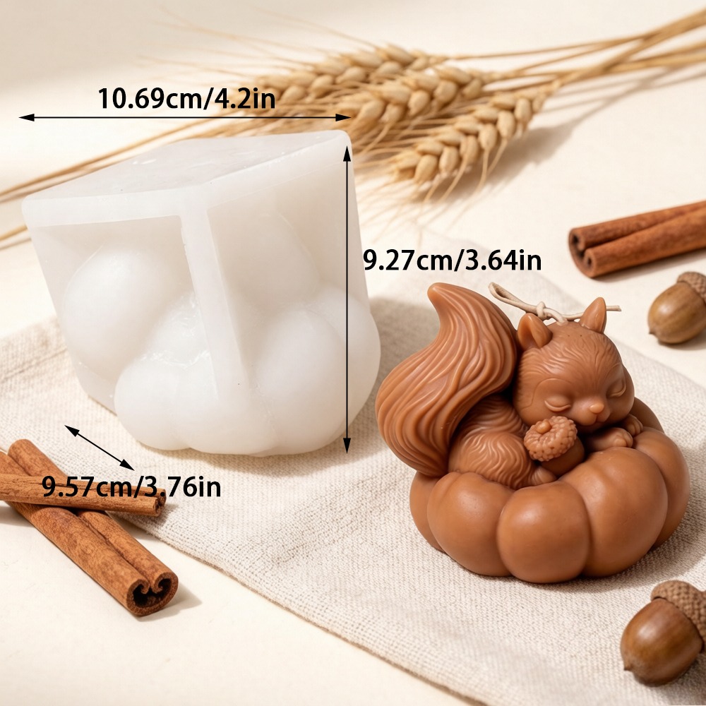 Eekhoorn-pompoen siliconen kaa - Soap Making Friend recensie en prijs