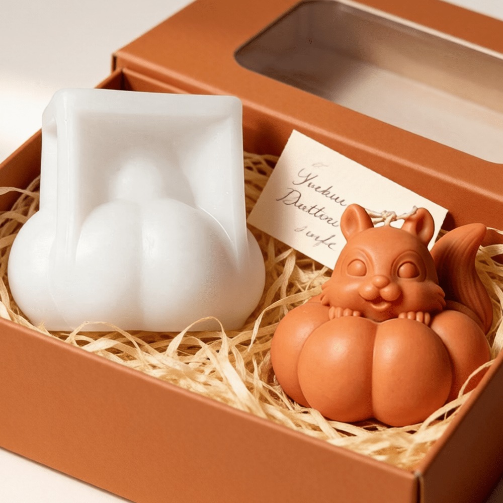 Eekhoorn-pompoen siliconen kaa - Soap Making Friend recensie en prijs